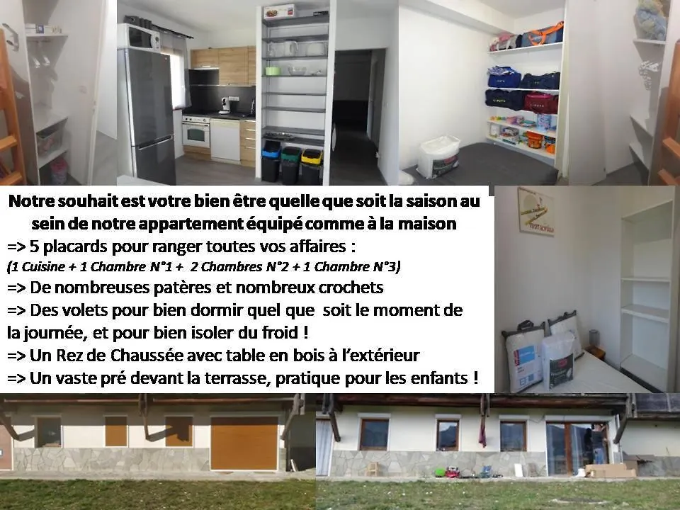 Appartement 8-10 Personnes Superdevoluy Hautes Alpes Rez De Chaussee Vue Panoramique 3 Chambres Saint-Étienne-en-Dévoluy